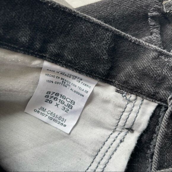 Rustler Distressed Black Jean Shorts Vintage - Picture 4 of 4